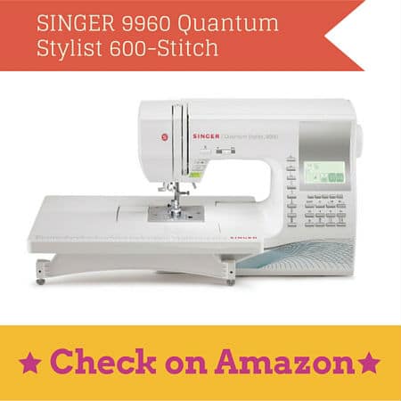 Singer 9960 Quantum Stylist 600 Stitch Computerized Sewing Machine with  Extension Table 